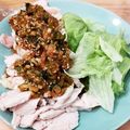 ミキティーhry's cooksnap of when they made 低温調理の鶏もも肉のピリ辛ねぎごまだれ.
