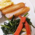 わかポン☆'s cooksnap of when they made 空芯菜とカニかま♪のニンニク醤油炒め.