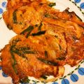 non1002523's cooksnap of when they made 簡単‼カリカリモチモチ♪キムチのチヂミ♪.