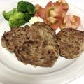 562921's cooksnap of when they made 豚挽き肉+ネギ＝つくね風ハンバーグ☆.