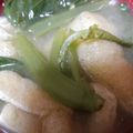 AiYuKE's cooksnap of when they made 【速攻みそ汁）小松菜と油揚げ.