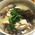 YUKIKI☆'s cooksnap of when they made もずく豆腐と豆苗＊美味しいお味噌汁.