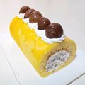 うまうま・らぶ's cooksnap of when they made 栗の渋皮煮ロールケーキ.