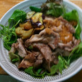 プルンバゴ's cooksnap of when they made 豚ロース肉となす～冷しゃぶのたれがけ～.