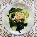 チェックのミニくま's cooksnap of when they made きゅうりとわかめの酢の物♥.