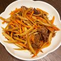 na♡co's cooksnap of when they made 牛肉入りきんぴらごぼう.