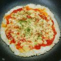 むぎほのか's cooksnap of when they made ご飯ピザ☆.