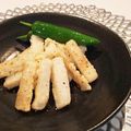 すんずく娘's cooksnap of when they made 簡単すぎるおつまみ☆長芋の素揚げ.