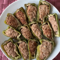宝野有香's cooksnap of when they made 作り置きにも！簡単&定番ピーマンの肉詰め.