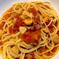 トヨ孫ヒロ子's cooksnap of when they made シーフードのピリ辛☆トマトスープパスタ.