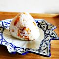 kebeibiko's cooksnap of when they made １個分の海老ピラフ風にぎり.
