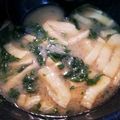 ゆきりん0201's cooksnap of when they made 春菊のみそ汁.