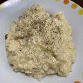 ま−。's cooksnap of when they made 簡単！ベーコンのチーズミルクリゾット.