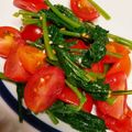 そーちゃんb's cooksnap of when they made ラディッシュの葉っぱとプチトマトのナムル.