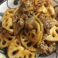 takoyuma's cooksnap of when they made レンコンと豚小間の甘酢醤油【JA北越後】.
