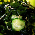 笑顔のまんま's cooksnap of when they made きゅうりとわかめとシラスの酢の物（甘目）.