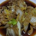 ウーたんポンちゃん's cooksnap of when they made もやし 白菜 豚肉の オイスター炒め！.