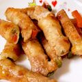 スティッチ。☆'s cooksnap of when they made 野菜の肉巻き☆味付けは焼肉のタレだけ!.