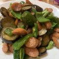 toshio39's cooksnap of when they made ナスとウインナーのバター醤油炒め.