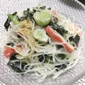 フジぽん's cooksnap of when they made 小松菜☆カニカマ春雨の胡麻マヨサラダ☆.