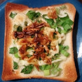 inLondon's cooksnap of when they made 葱の青い部分と桜えびのトースト.