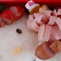 minorinた's cooksnap of when they made 簡単キャラ弁おかず♡キティちゃんのリボン.