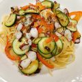 ayateccha's cooksnap of when they made タコとズッキーニのパスタ.