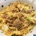 ★エト★'s cooksnap of when they made 春キャベツ♡えのき♡豚肉のオイマヨ卵炒め.