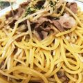 はしの3's cooksnap of when they made 豚こまえのきのバター醤油パスタ.