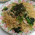 クックプ～'s cooksnap of when they made 小松菜とシメジとシャケの和風パスタ.