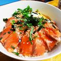 ちえたろう's cooksnap of when they made 鮭とオクラのとろろ丼.