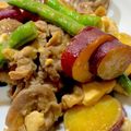 hakobetet's cooksnap of when they made さつまいもと豚肉の味噌煮.