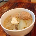 おきょうねえ's cooksnap of when they made 具沢山♡白菜と肉団子春雨スープ.
