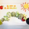 モモの旅's cooksnap of when they made はらぺこあおむし♡バースデープレート.