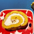 やひー's cooksnap of when they made 南瓜たっぷり☆かぼちゃロールケーキ♪.