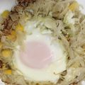 ゆちゃん212's cooksnap of when they made あまった千切りキャベツde目玉焼き.
