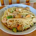 まめむぎちゃん's cooksnap of when they made シーフードとアボカドのクリーミーパスタ.