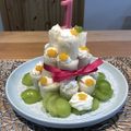 友莉子's cooksnap of when they made 食パンで♪１歳の誕生日ケーキ【離乳食】.