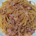 くぅ95021623's cooksnap of when they made 和風なすとベーコン☆たらこスパゲッティ.
