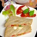 ルぴあ's cooksnap of when they made ☆バジル香るホットサンド☆.