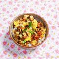 カレンガール's cooksnap of when they made 学校給食の高菜そぼろ丼✽.