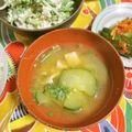 mmameco's cooksnap of when they made 育ちすぎきゅうりのお味噌汁.