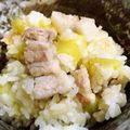 なすのお漬物's cooksnap of when they made さつまいもと豚ばら肉の炊き込みごはん.