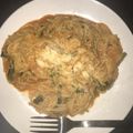 かおtan's cooksnap of when they made ほうれん草ベーコンのトマトクリームパスタ.