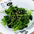 ☆mike★'s cooksnap of when they made 味付け塩のみ！豆苗の海苔ゴマ和え.