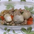 バニラキッズ's cooksnap of when they made 包丁要らず簡単☆豚挽肉と里芋のこっくり餡.