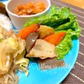 YUH♡ママ's cooksnap of when they made 蒟蒻と人参の♪ごぼう天テリ煮.