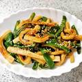 みちゃこmisako's cooksnap of when they made ちくわとピーマンの和風ごま炒め.