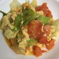 すぎちゃん21's cooksnap of when they made トマトとレタスの簡単ふんわり卵炒め.