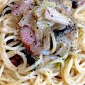 zipnzippy's cooksnap of when they made めんつゆバター第三弾！！簡単きのこパスタ.